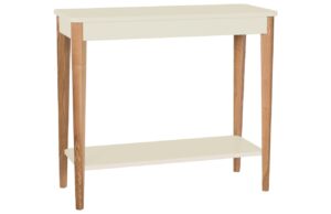 Kr&eacute;mově b&iacute;l&yacute; lakovan&yacute; toaletn&iacute; stolek RAGABA ASHME 85 x 35 cm