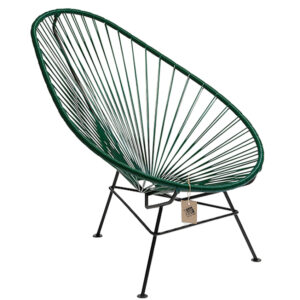 Lahvově zelen&eacute; zahradn&iacute; křeslo Acapulco