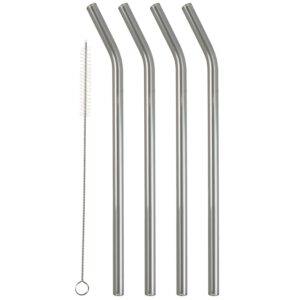 Lyngby Glas Set čtyř kouřově &scaron;ed&yacute;ch skleněn&yacute;ch brček Sippy