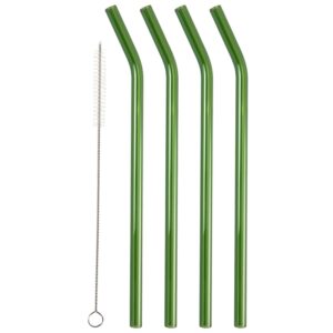 Lyngby Glas Set čtyř zelen&yacute;ch skleněn&yacute;ch brček Sippy