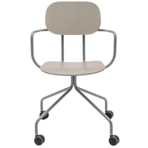 MDD B&eacute;žovo-&scaron;ed&aacute; konferenčn&iacute; židle New School s područkami