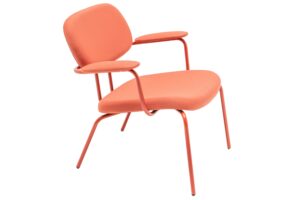 MDD Červen&eacute; lounge křeslo New School s područkami