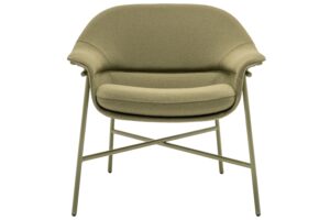 MDD Olivově zelen&eacute; boucl&eacute; křeslo Ismo