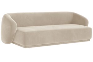 Maison Heritage B&eacute;žov&aacute; sametov&aacute; trojm&iacute;stn&aacute; pohovka Jane 220 cm