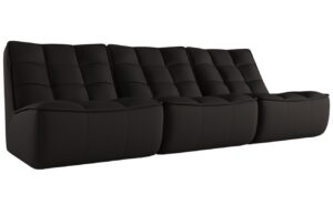 Maison Heritage Čern&aacute; kožen&aacute; pohovka Moni 249 cm