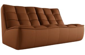 Maison Heritage Hněd&aacute; kožen&aacute; pohovka Moni 163 cm