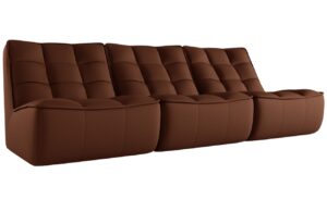 Maison Heritage Koňakově hněd&aacute; kožen&aacute; pohovka Moni 249 cm