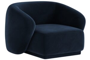 Maison Heritage Kr&aacute;lovsky modr&eacute; sametov&eacute; křeslo Jane