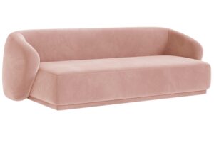 Maison Heritage Růžov&aacute; sametov&aacute; trojm&iacute;stn&aacute; pohovka Jane 220 cm