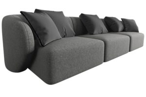 Maison Heritage &Scaron;ed&aacute; trojm&iacute;stn&aacute; pohovka Chiara 266 cm