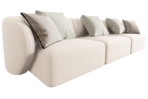 Maison Heritage Světle b&eacute;žov&aacute; trojm&iacute;stn&aacute; pohovka Chiara 266 cm