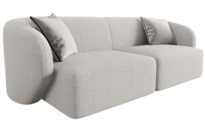 Maison Heritage Světle &scaron;ed&aacute; dvoum&iacute;stn&aacute; pohovka Chiara 188 cm