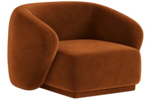 Maison Heritage Terakotově oranžov&eacute; sametov&eacute; křeslo Jane