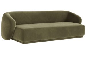 Maison Heritage Zelen&aacute; sametov&aacute; trojm&iacute;stn&aacute; pohovka Jane 220 cm