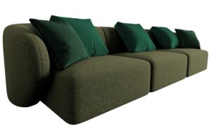 Maison Heritage Zelen&aacute; trojm&iacute;stn&aacute; pohovka Chiara 266 cm