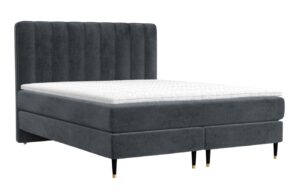 Maison de R&ecirc;ve Antracitov&aacute; sametov&aacute; postel boxspring KOBBE 200 x 200 cm