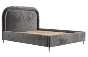 Maison de R&ecirc;ve Antracitově &scaron;ed&aacute; čalouněn&aacute; dvoulůžkov&aacute; postel MIJA 180 x 200 cm s &uacute;ložn&yacute;m prostorem