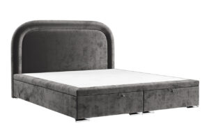 Maison de R&ecirc;ve Antracitově &scaron;ed&aacute; čalouněn&aacute; dvoulůžkov&aacute; postel UFFIZI 160 x 200 cm s &uacute;ložn&yacute;m prostorem