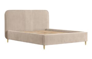 Maison de R&ecirc;ve B&eacute;žov&aacute; sametov&aacute; dvoulůžkov&aacute; postel LIVY 180 x 200 cm s &uacute;ložn&yacute;m prostorem