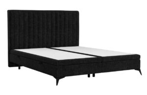 Maison de R&ecirc;ve Čern&aacute; čalouněn&aacute; dvoulůžkov&aacute; postel ADRON 200 x 200 cm s &uacute;ložn&yacute;m prostorem