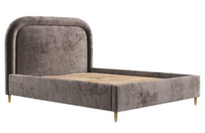 Maison de R&ecirc;ve Hněd&aacute; čalouněn&aacute; dvoulůžkov&aacute; postel MIJA 180 x 200 cm s &uacute;ložn&yacute;m prostorem