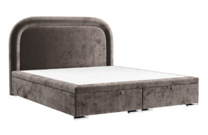 Maison de R&ecirc;ve Hněd&aacute; čalouněn&aacute; dvoulůžkov&aacute; postel UFFIZI 180 x 200 cm s &uacute;ložn&yacute;m prostorem