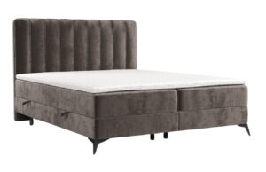 Maison de R&ecirc;ve Hněd&aacute; čalouněn&aacute; postel boxspring AGGAZ 200 x 200 cm