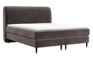 Maison de R&ecirc;ve Hněd&aacute; sametov&aacute; postel boxspring OFFO 200 x 200 cm