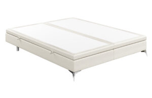 Maison de R&ecirc;ve Kr&eacute;mově b&iacute;l&aacute; čalouněn&aacute; dvoulůžkov&aacute; postel FIR 200 x 200 cm s &uacute;ložn&yacute;m prostorem