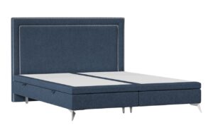 Maison de R&ecirc;ve Modr&aacute; čalouněn&aacute; dvoulůžkov&aacute; postel INCOVO 160 x 200 cm s &uacute;ložn&yacute;m prostorem
