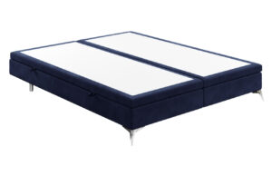 Maison de R&ecirc;ve Modr&aacute; sametov&aacute; dvoulůžkov&aacute; postel FIR 200 x 200 cm s &uacute;ložn&yacute;m prostorem