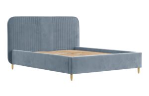 Maison de R&ecirc;ve Modro&scaron;ed&aacute; sametov&aacute; dvoulůžkov&aacute; postel LIVY 160 x 200 cm s &uacute;ložn&yacute;m prostorem