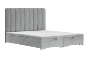 Maison de R&ecirc;ve &Scaron;ed&aacute; sametov&aacute; dvoulůžkov&aacute; postel SWANKY 180 x 200 cm s &uacute;ložn&yacute;m prostorem