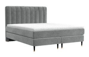 Maison de R&ecirc;ve &Scaron;ed&aacute; sametov&aacute; postel boxspring KOBBE 180 x 200 cm