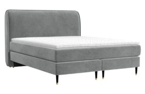 Maison de R&ecirc;ve &Scaron;ed&aacute; sametov&aacute; postel boxspring OFFO 160 x 200 cm