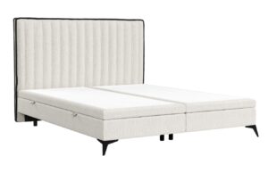 Maison de R&ecirc;ve Světle b&eacute;žov&aacute; čalouněn&aacute; dvoulůžkov&aacute; postel ADRON 160 x 200 cm s &uacute;ložn&yacute;m prostorem