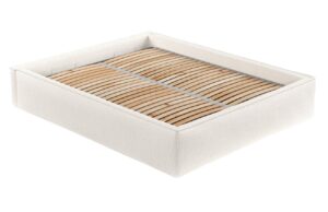 Maison de R&ecirc;ve Světle b&eacute;žov&aacute; čalouněn&aacute; dvoulůžkov&aacute; postel ALVAR L 180 x 200 cm s &uacute;ložn&yacute;m prostorem