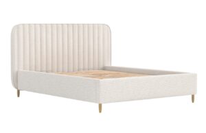 Maison de R&ecirc;ve Světle b&eacute;žov&aacute; čalouněn&aacute; dvoulůžkov&aacute; postel NOTO 180 x 200 cm s &uacute;ložn&yacute;m prostorem