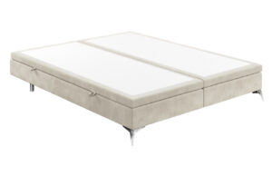 Maison de R&ecirc;ve Světle b&eacute;žov&aacute; sametov&aacute; dvoulůžkov&aacute; postel FIR 180 x 200 cm s &uacute;ložn&yacute;m prostorem