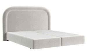 Maison de R&ecirc;ve Světle b&eacute;žov&aacute; sametov&aacute; postel boxspring HAVANA 160 x 200 cm