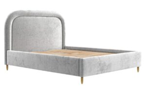 Maison de R&ecirc;ve Světle &scaron;ed&aacute; čalouněn&aacute; dvoulůžkov&aacute; postel MIJA 140 x 200 cm s &uacute;ložn&yacute;m prostorem