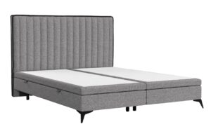 Maison de R&ecirc;ve Tmavě &scaron;ed&aacute; čalouněn&aacute; dvoulůžkov&aacute; postel ADRON 200 x 200 cm s &uacute;ložn&yacute;m prostorem