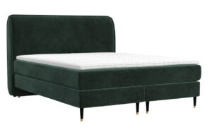 Maison de R&ecirc;ve Zelen&aacute; sametov&aacute; postel boxspring OFFO 180 x 200 cm