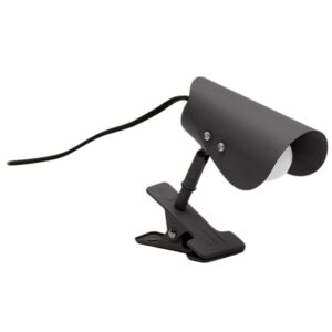 Mal&aacute; čern&aacute; kovov&aacute; stoln&iacute; lampa s klipem Kave Home Jula