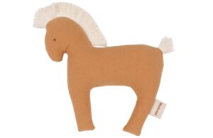 Malomi Kids Oranžov&aacute; bavlněn&aacute; hračka Horse s chrast&iacute;tkem