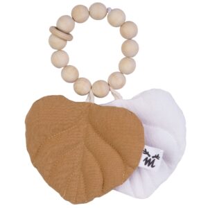 Malomi Kids Oranžov&eacute; dřevěn&eacute; kous&aacute;tko Leaves