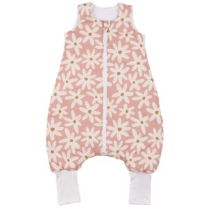 Malomi Kids Růžov&yacute; bavlněn&yacute; spac&iacute; pytel s nohavicemi Blush Daisies 86 cm