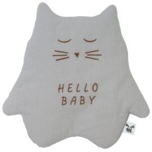 Malomi Kids &Scaron;ed&yacute; bavlněn&yacute; muchl&aacute;ček Hello Baby 30 cm