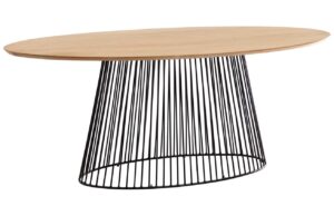 Mangov&yacute; ov&aacute;ln&yacute; j&iacute;deln&iacute; stůl Kave Home Leska 200 x 110 cm