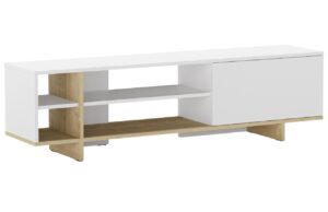 Marckeric B&iacute;l&yacute; lakovan&yacute; TV stolek Cequoia 160 x 35